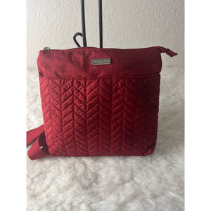 Baggallini Quilted Crossbody Travel Bag Purse Red, Small